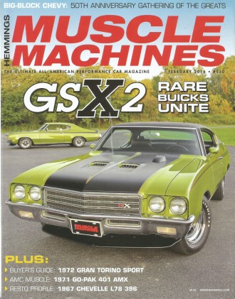 HEMMINGS MUSCLE MACHINES 2016 FEB - GSX, AMX, SS396 L78, UNDERDOG